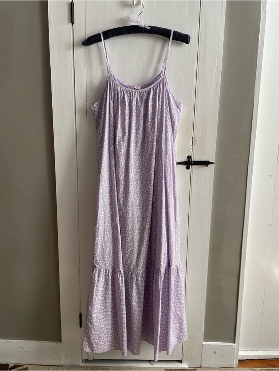 Suzy D Dresses & Skirts - Suzy D 100% Cotton Lavender Floral Ruffle Tiered Maxi Slip Dress NWT Size S